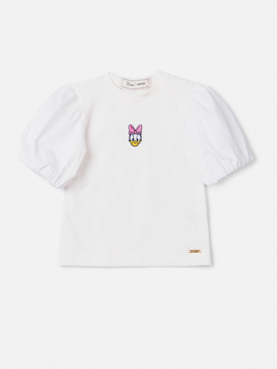 Off Blouse with Daisy Duck Patch