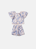 Printed Children's Set with Bows