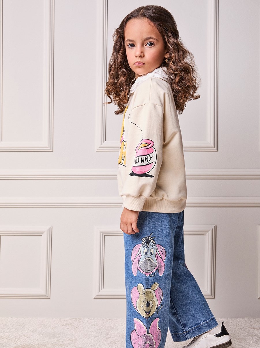 Animê Girls' Coat – fleece in Pooh with Embroidery Chenille