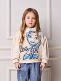 Children's Coat Anime Elsa Sweatshirt with Rhinestones and Pendant