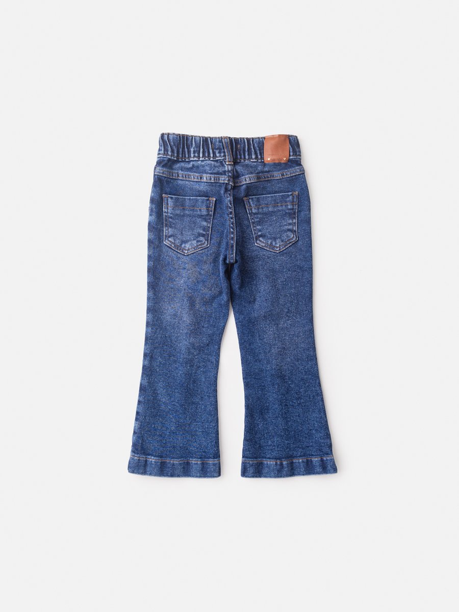 Animê Girls' Pants – Flared Denim with Panel Details