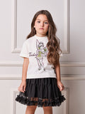 Tinker Bell Children's Anime Girl Blouse with Rhinestones