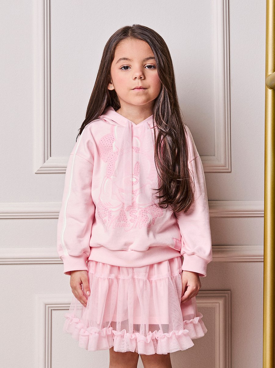 Animê Girls' Coat – fleece Minnie with hood and Rhinestones