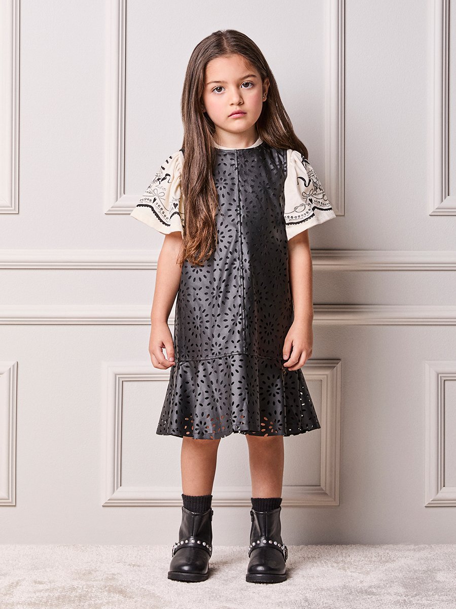 Children's Dress Anime Girl Fake Leather