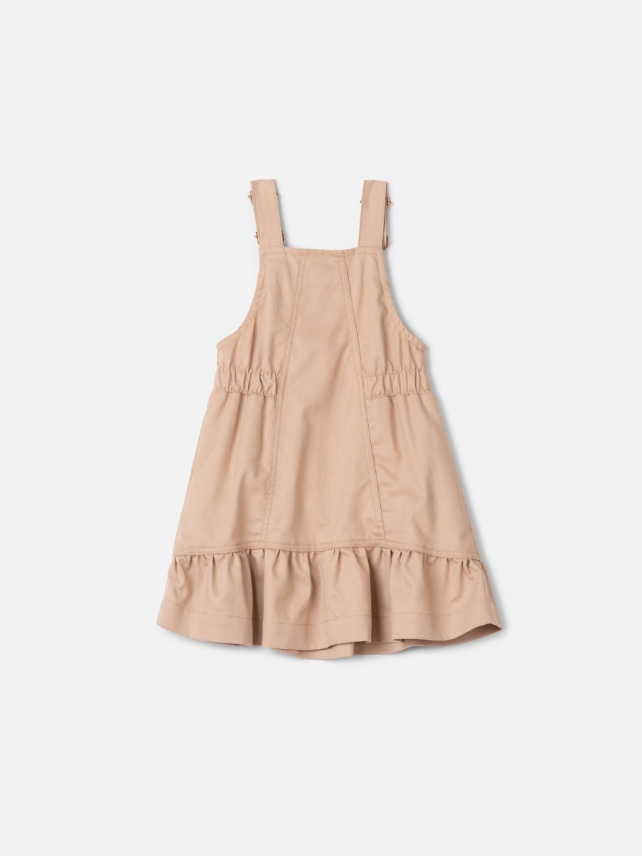 Animê Girls' Pinafore Dress – Twill with Panel Details and Buckles
