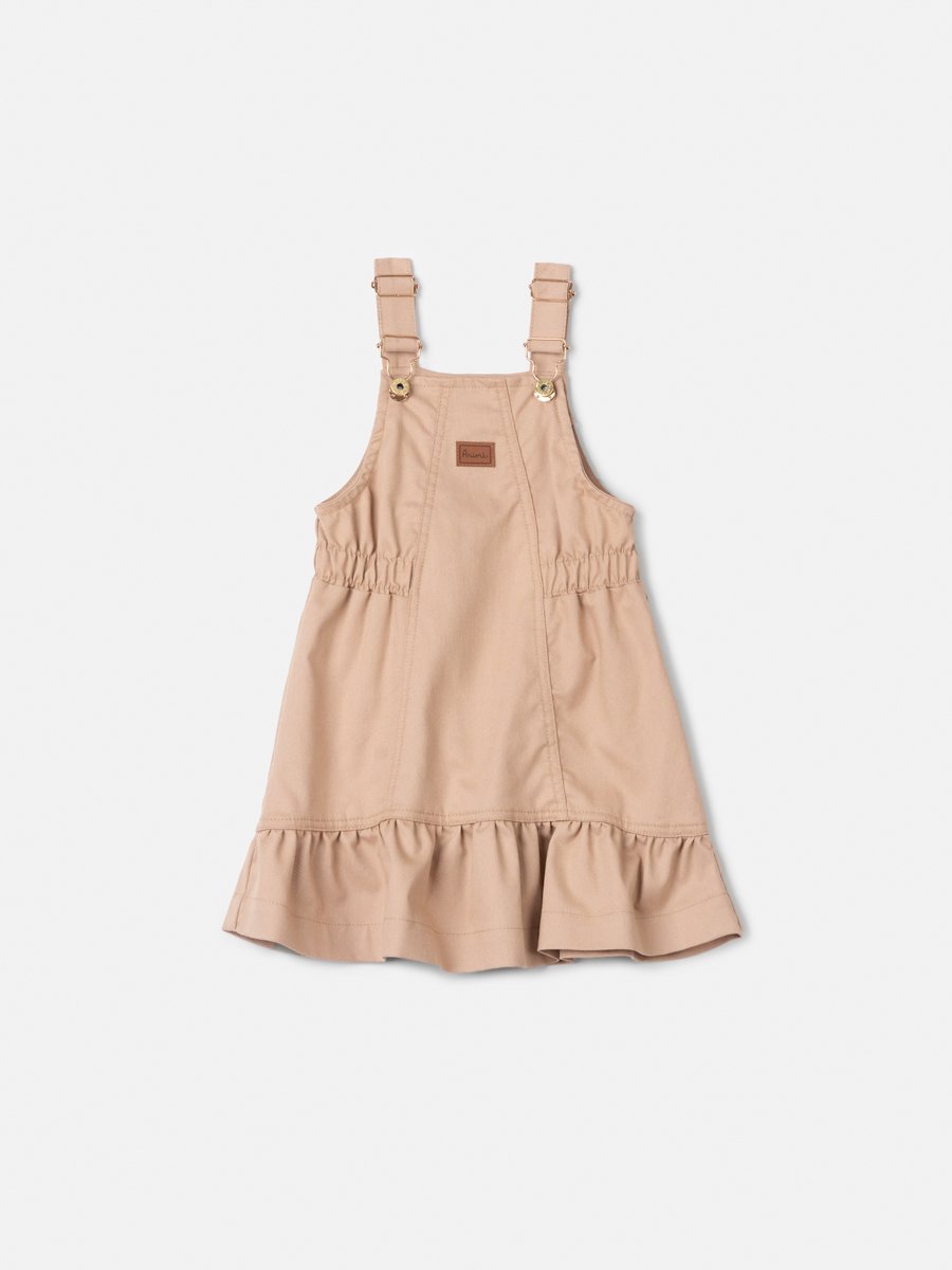 Children's Animé Twill Salopete with Cutouts and Buckles
