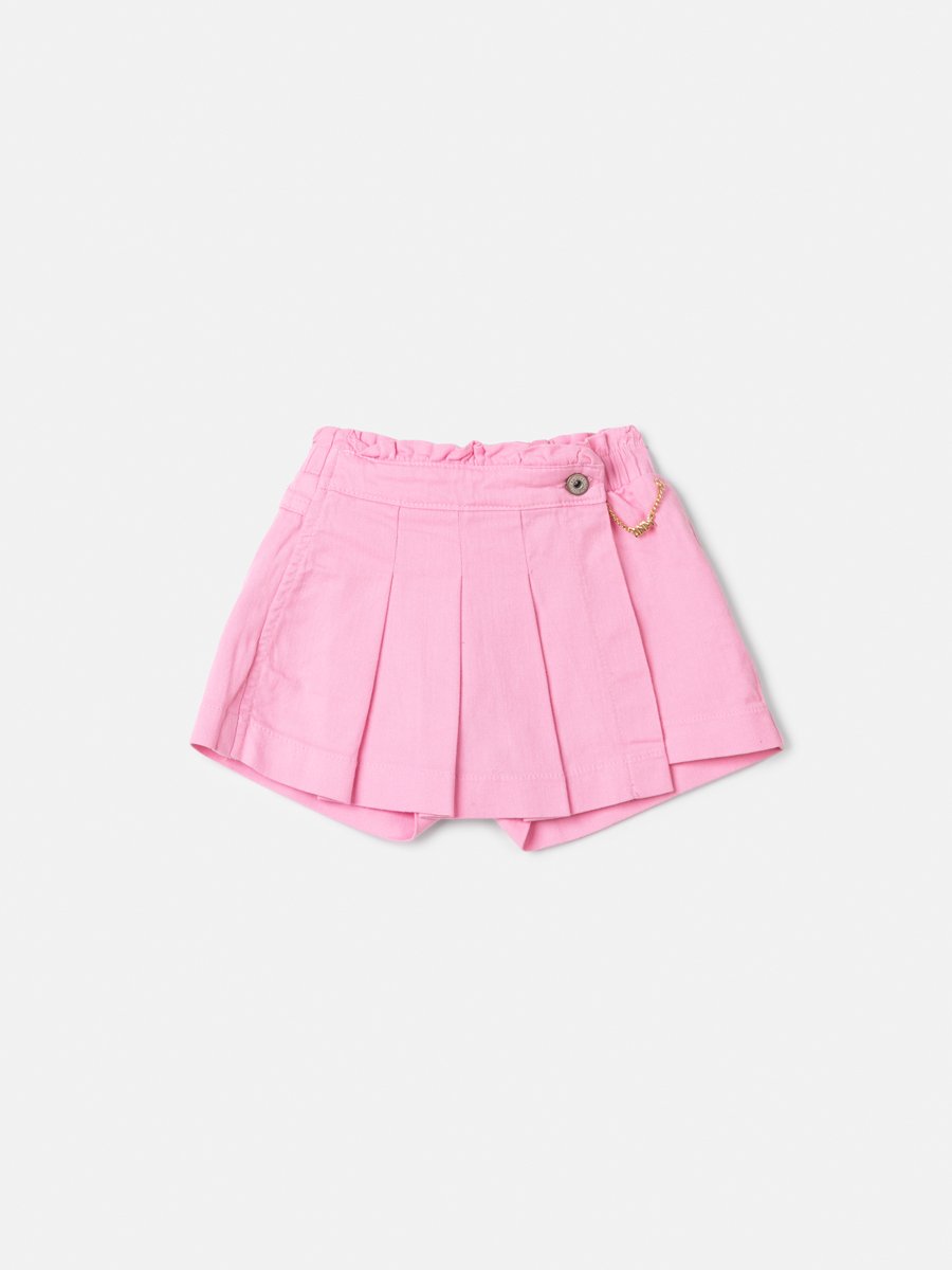 Animê Girls' Skort – Twill with Pleats and Chain Detail