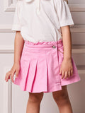 Animê Girls' Skort – Twill with Pleats and Chain Detail