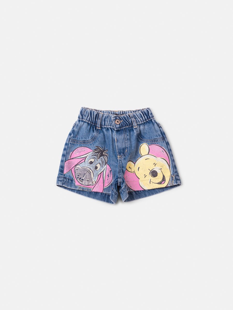 Children's Shorts Girl Animê Jeans Pooh and Friends