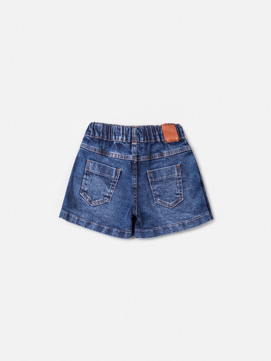Animê Girls' Skort – Denim with Pleats and Panel Details