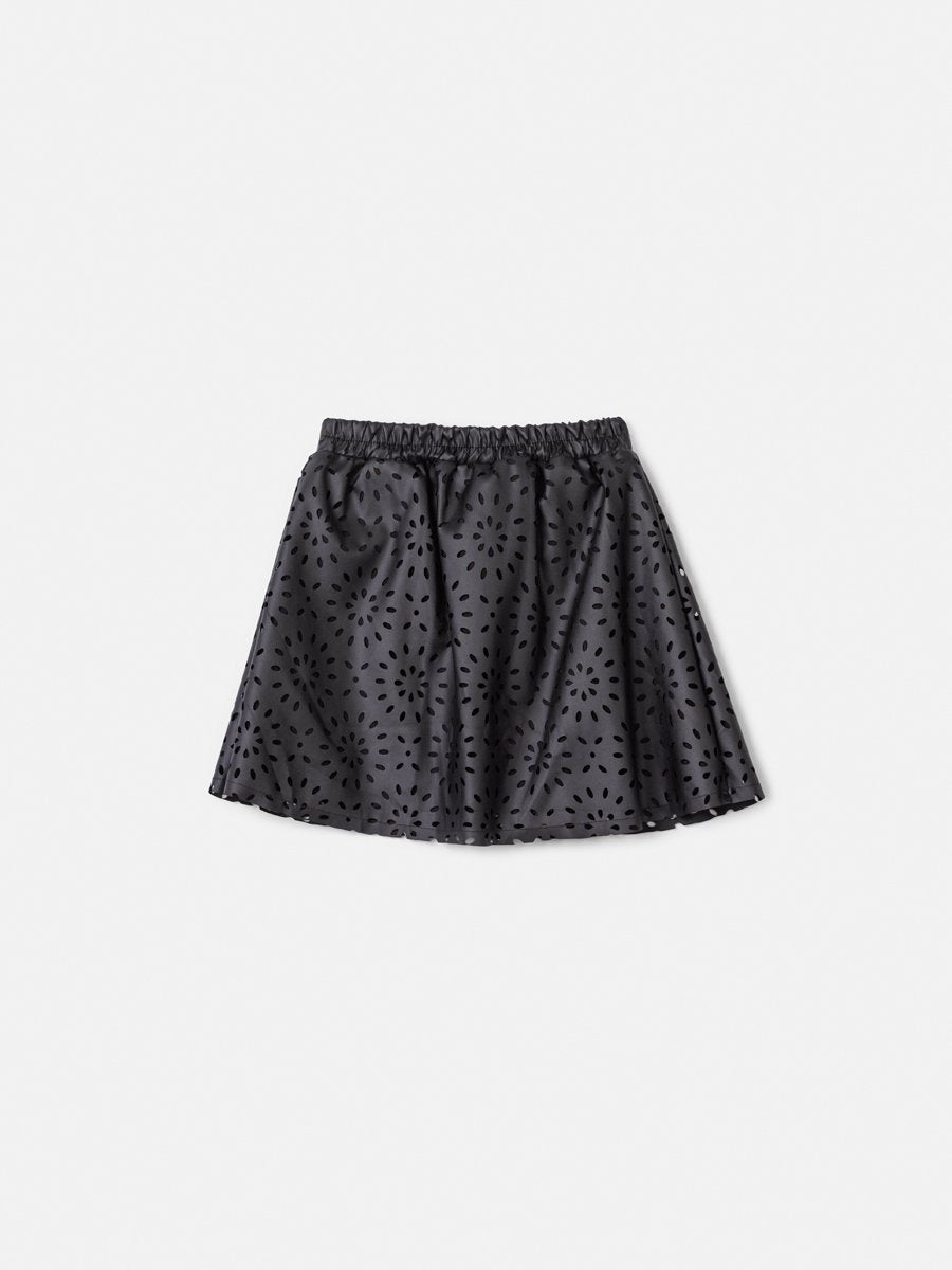 Animê Girls' Skirt – Cutout Faux Leather with Charm