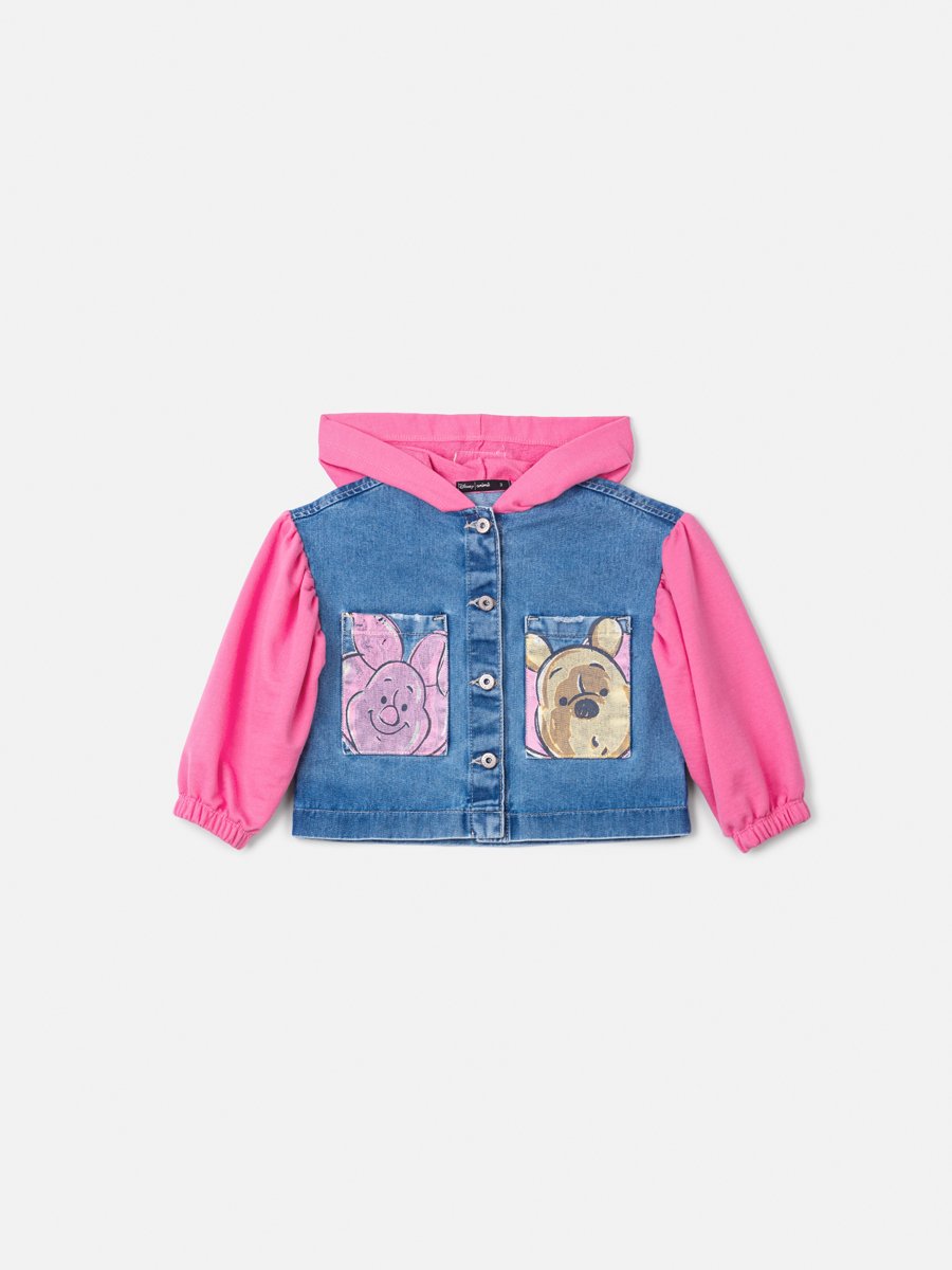 Animê Girls' Jacket – Denim with fleece Winnie the Pooh