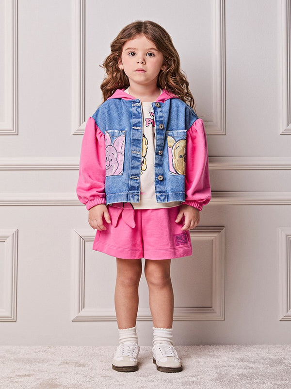 Animê Girls' Jacket – Denim with fleece Winnie the Pooh