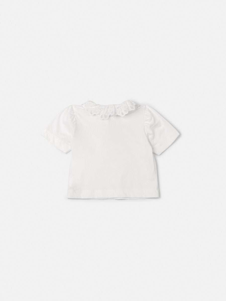 Children's Anime Girl Blouse with Double Lace Collar