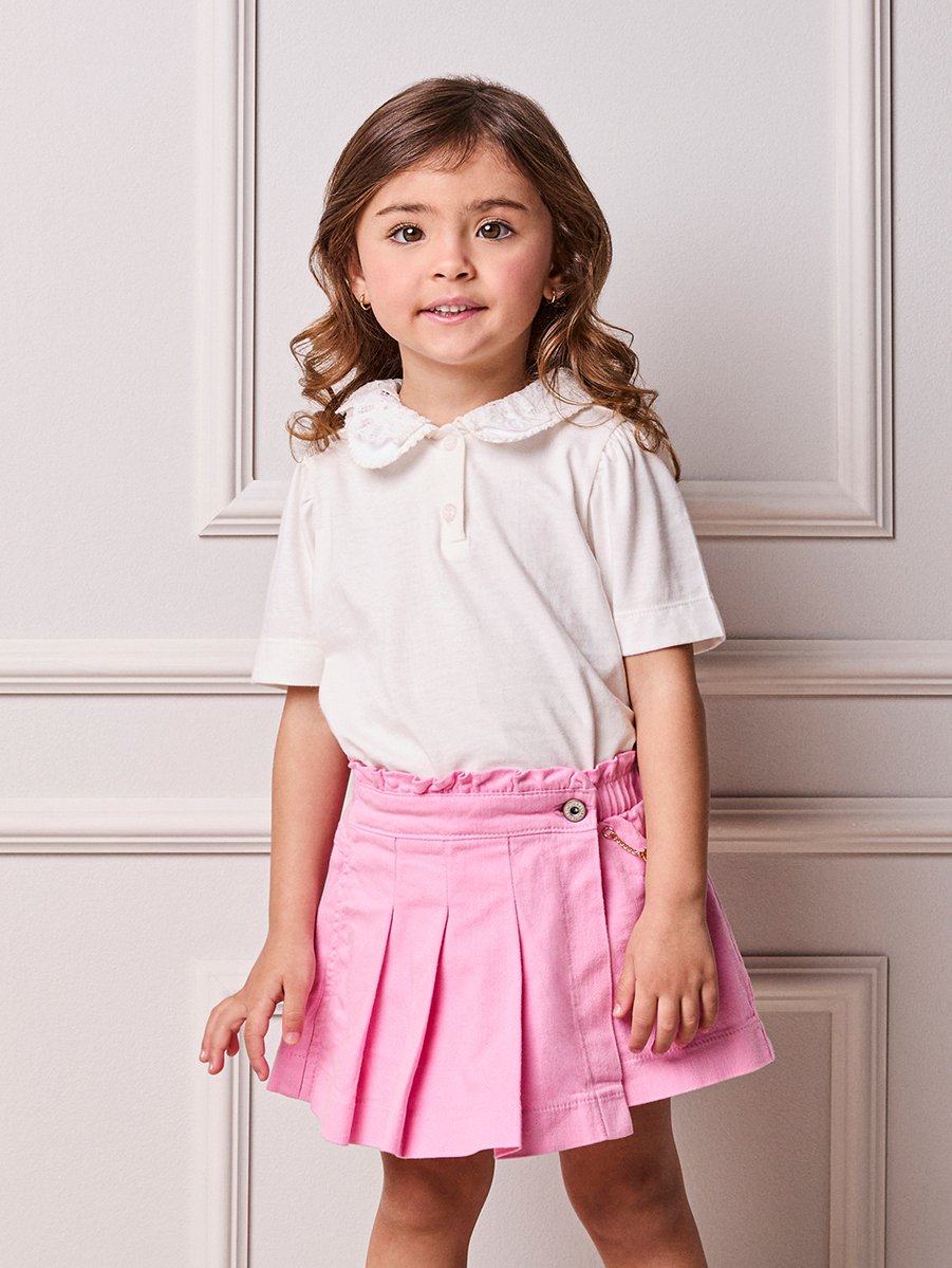 Animê Girls' Top – Double Collar in Lace