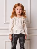 Children's Anime Girl Blouse with Ruffles and Bows