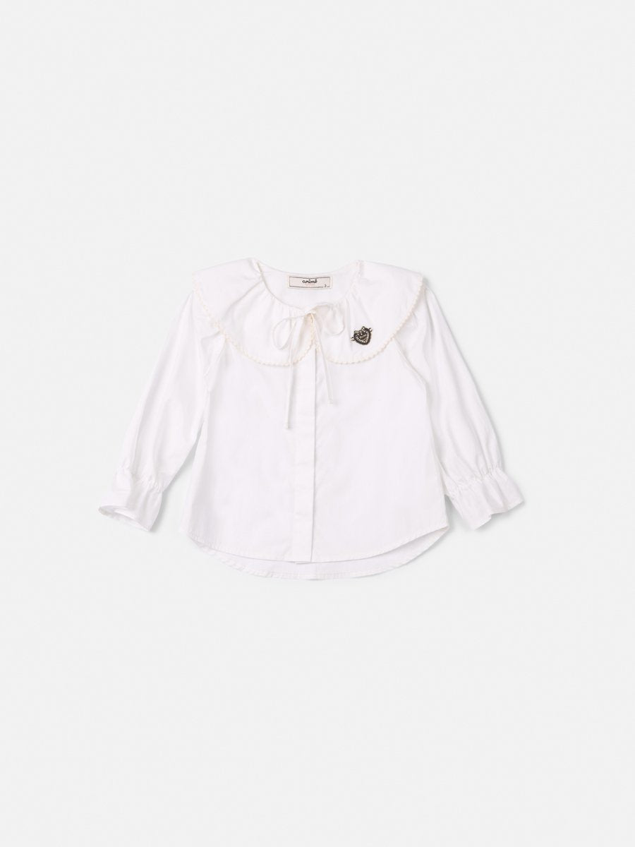Animê Girls' Shirt – Oversized Collar and Sleeve Trim