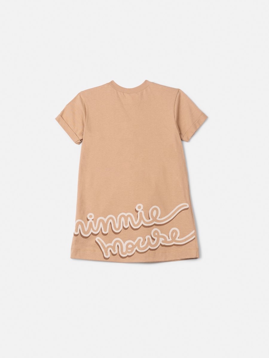 Children's Anime Minnie Girl Dress with Printed Bow