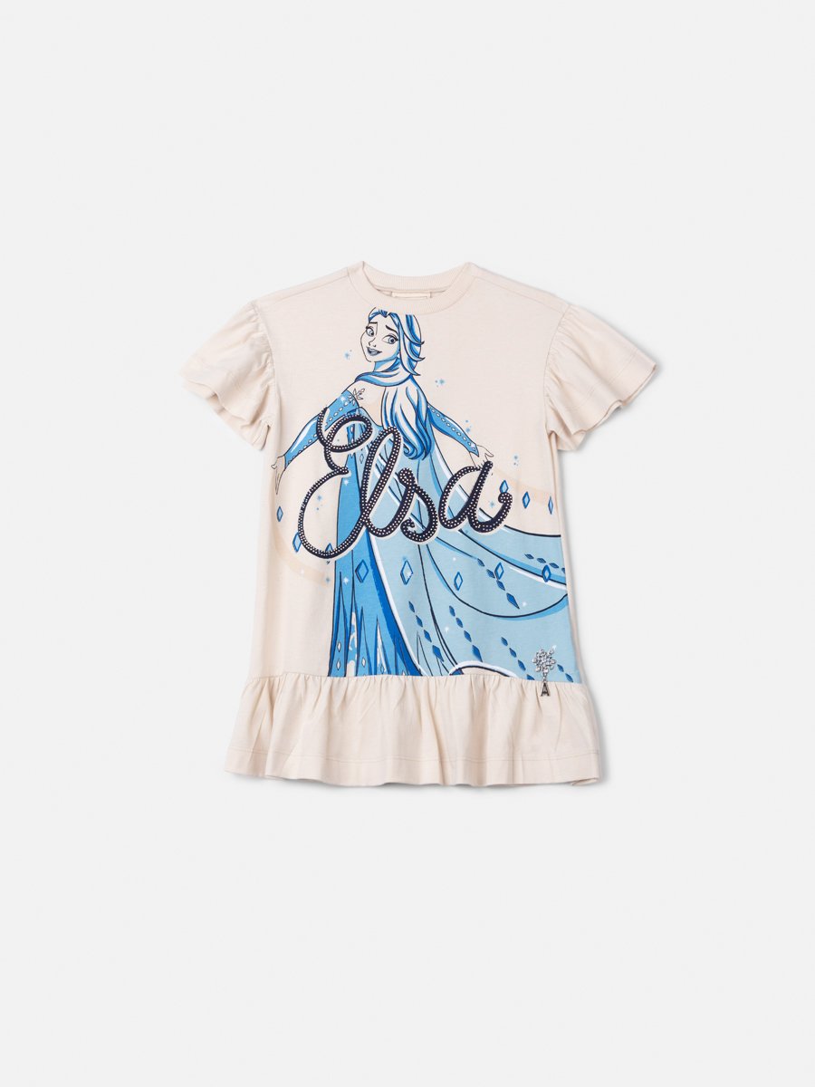 Animê Girls' Dress – pearl Elsa with Rhinestones