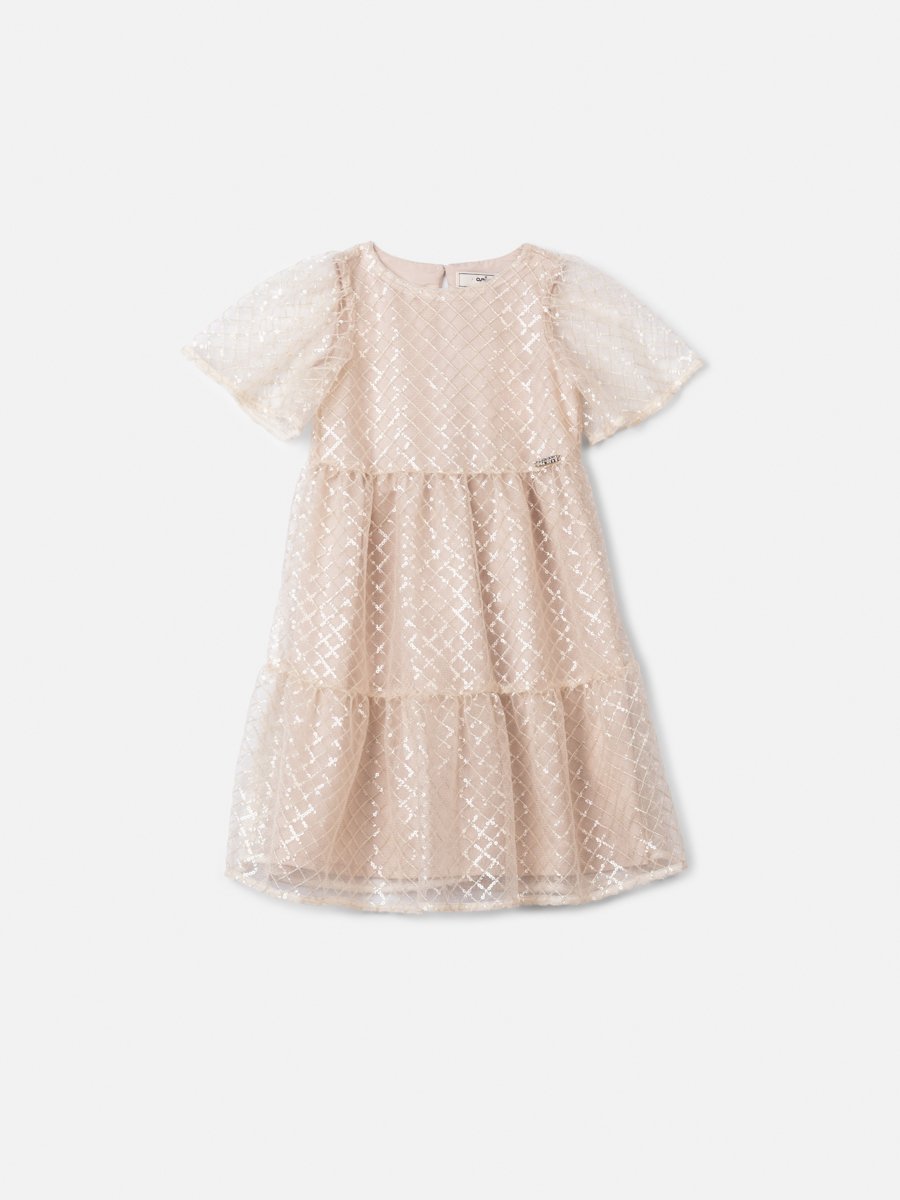 Children's Girl Animé Pearl Tulle Dress with Sequins