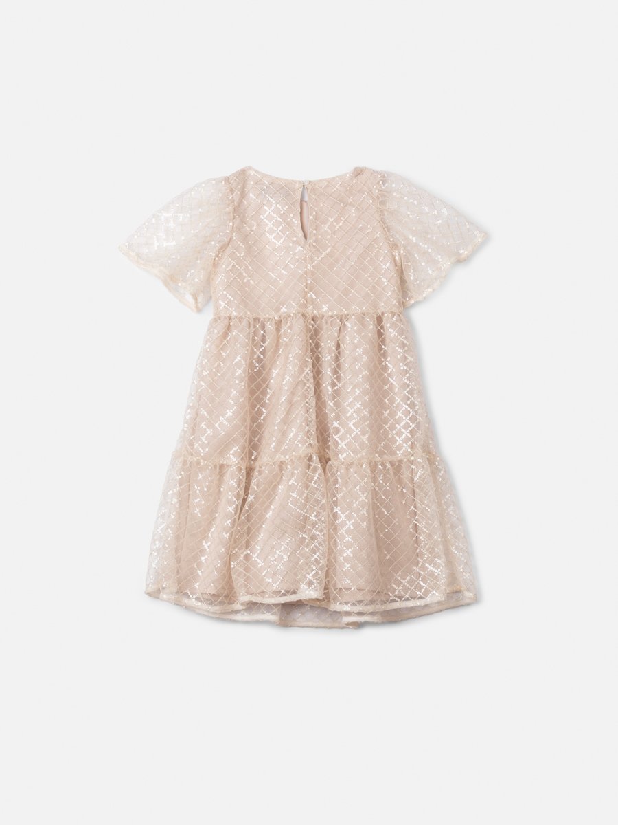 Children's Girl Animé Pearl Tulle Dress with Sequins