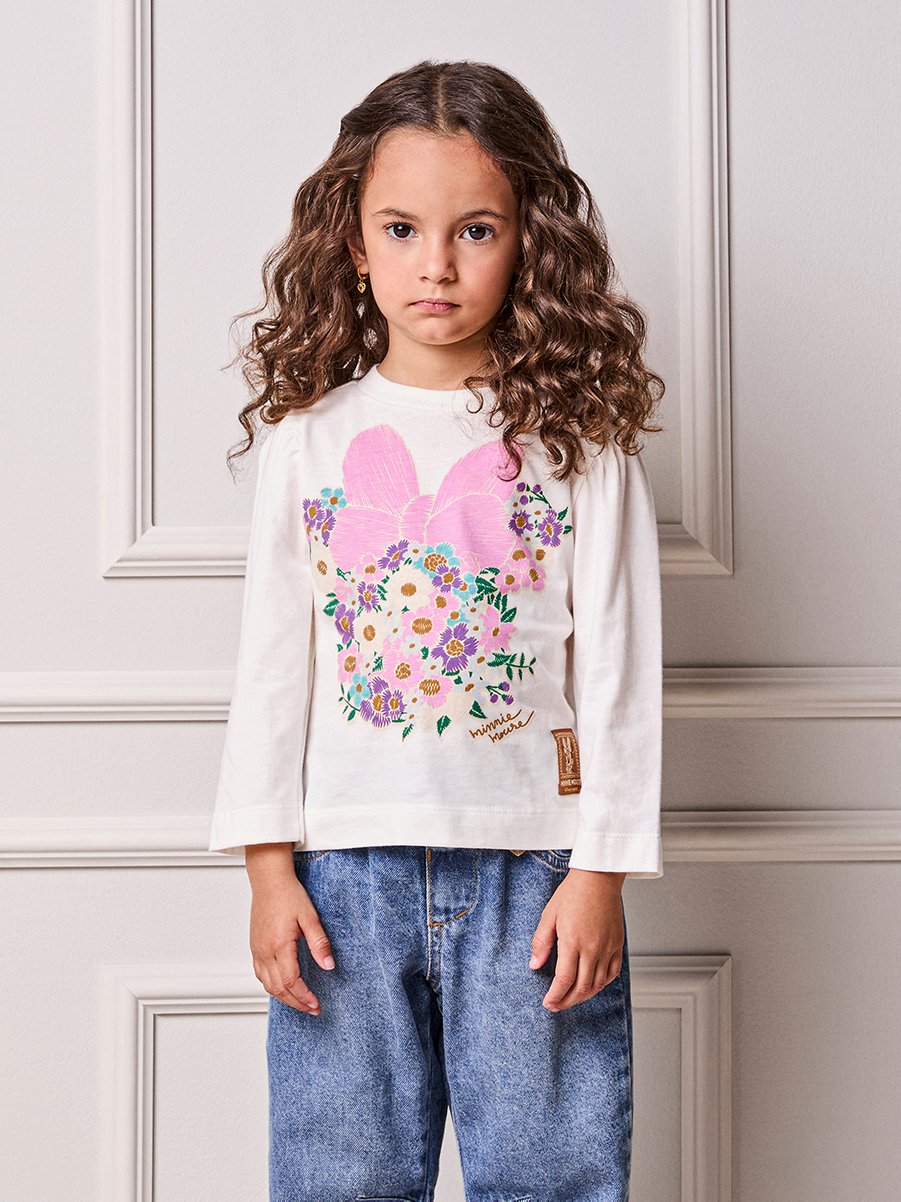 Children's T-Shirt Anime Girl Long Sleeve Minnie Floral