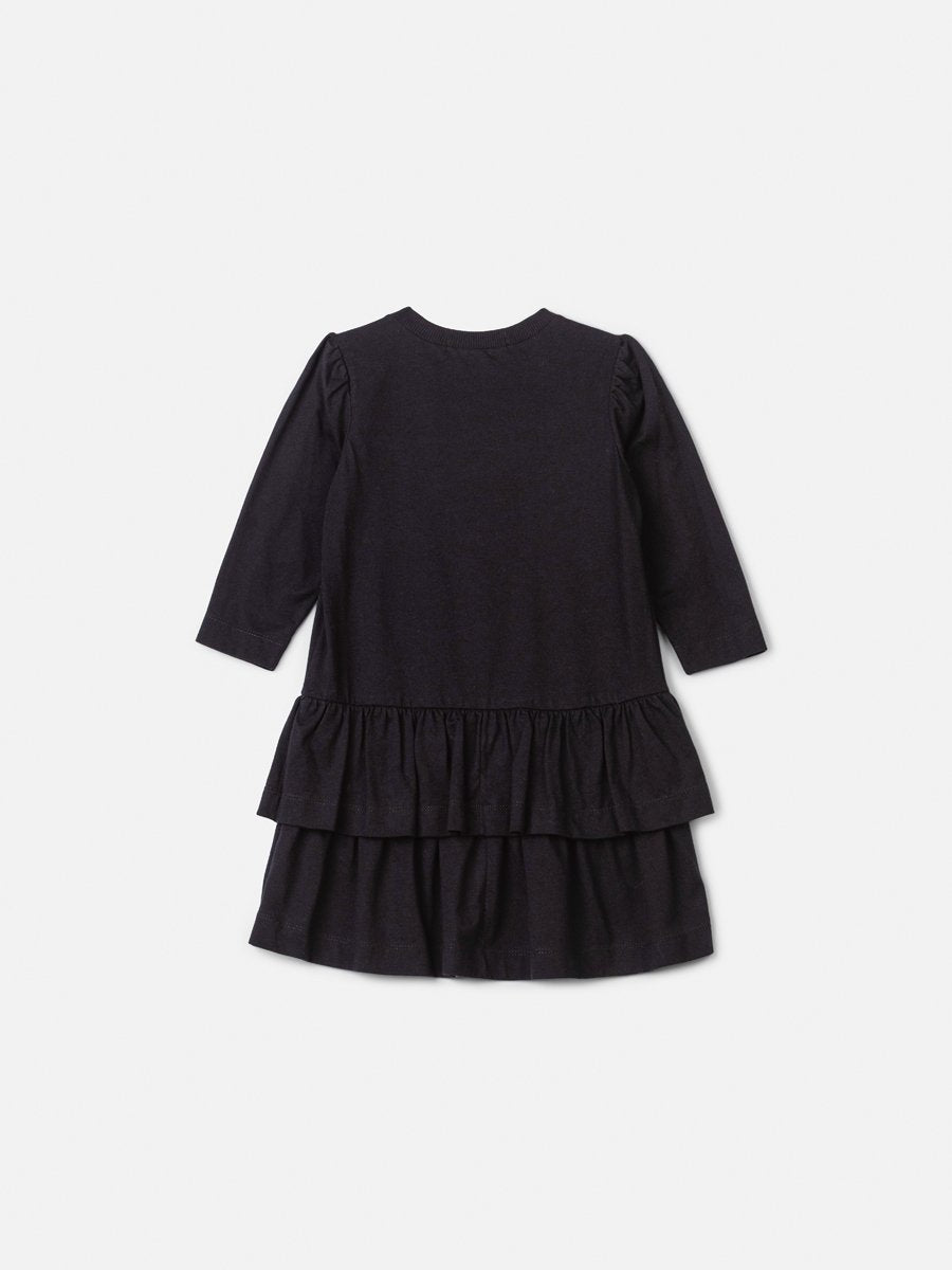 Children's Anime Girl Long Sleeve Dress with Ruffles