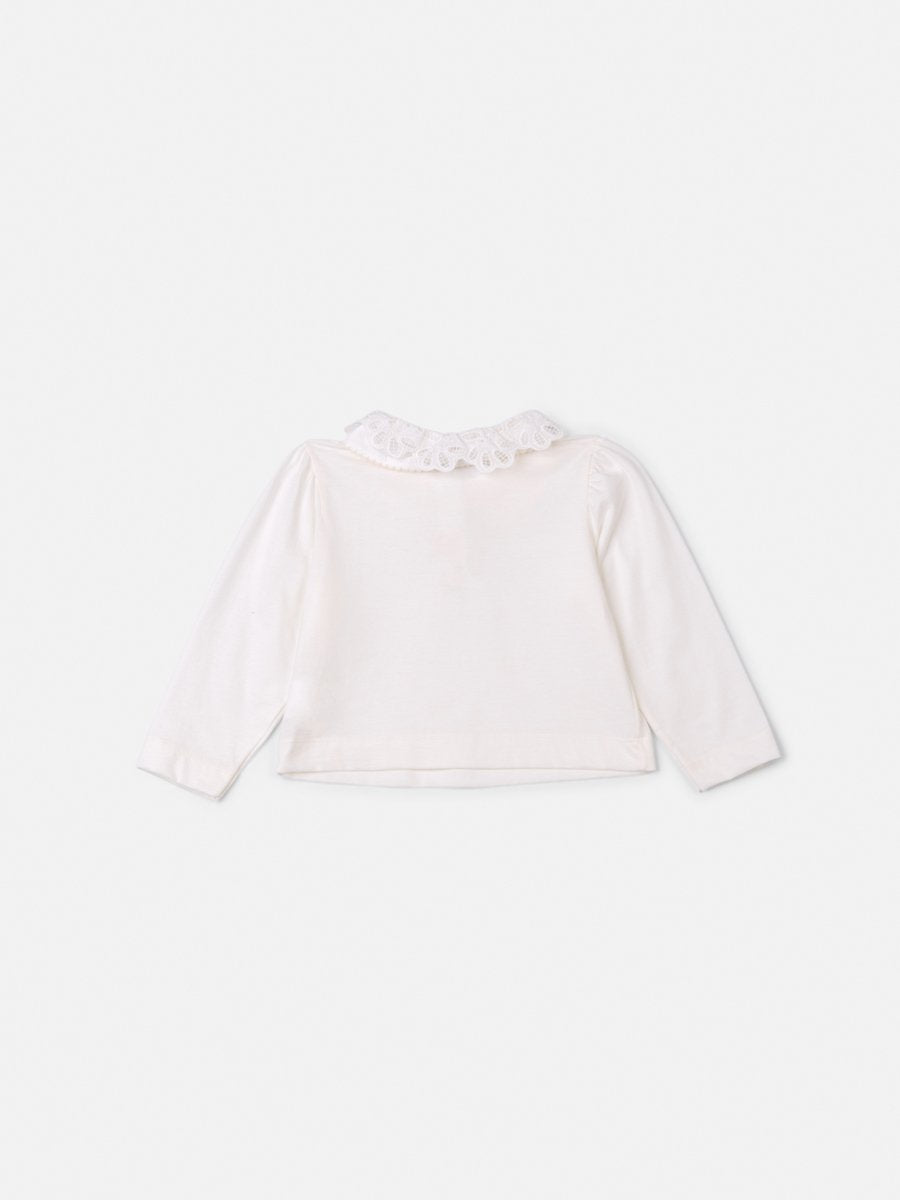 Children's Anime Girl Blouse with Double Lace Collar