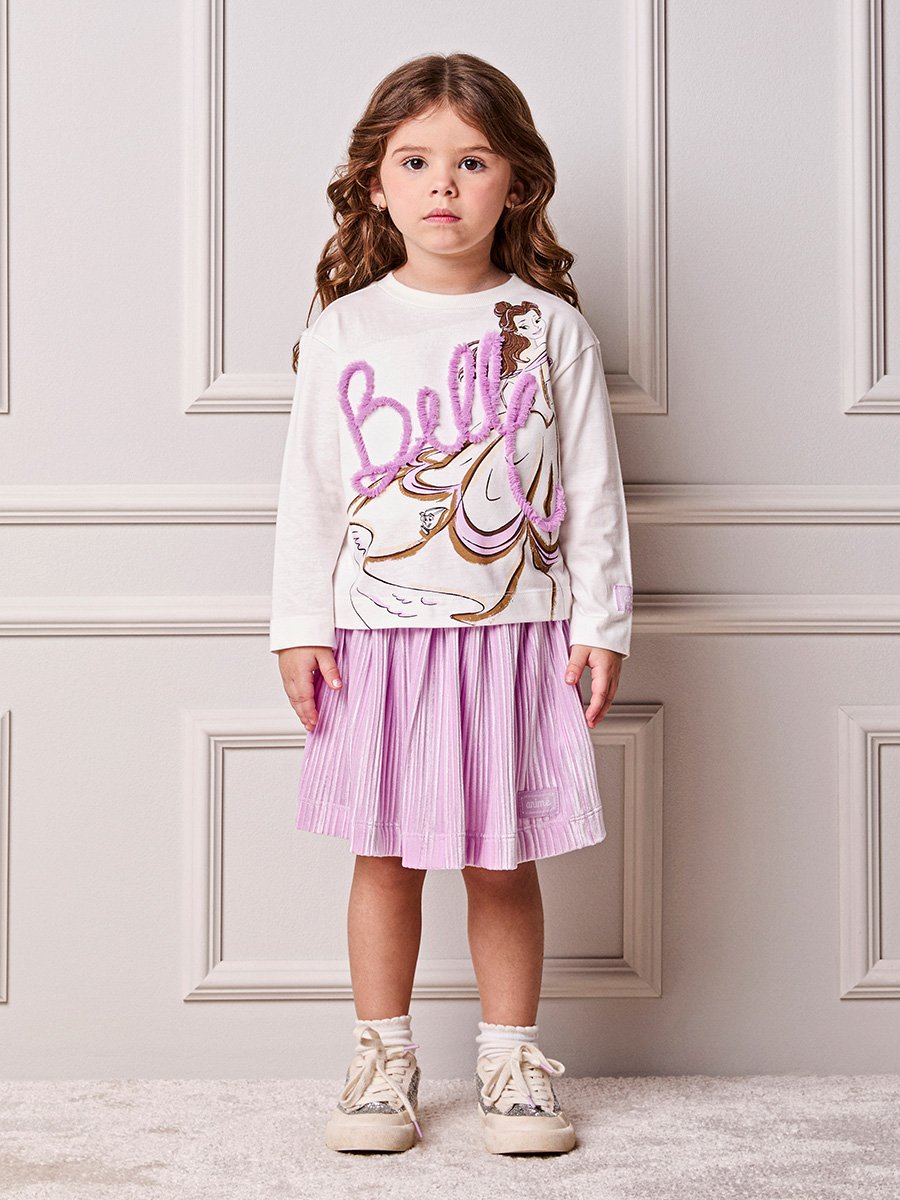 Children's Anime Girl Blouse with Embroidered Tulle by Belle Disney