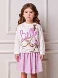Animê Girls' Top – Embroidered Tulle Disney Belle