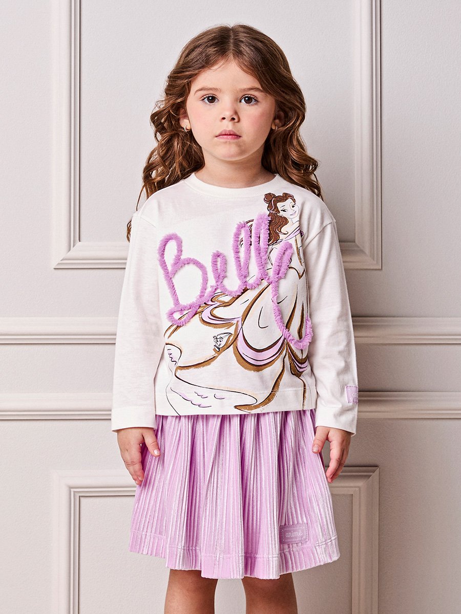 Children's Anime Girl Blouse with Embroidered Tulle by Belle Disney