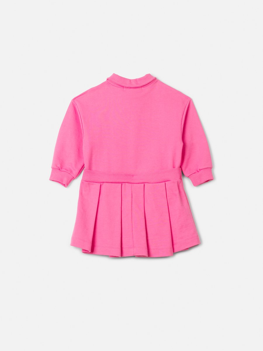 Children's Anime Girl Sweatshirt Dress with Winnie the Pooh Collar