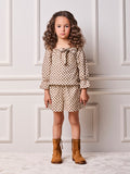 Anime Girl Children's Set with Embroidery and Heart Bow