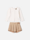 Animê Girls' Set – Ribbed with Tweed and Buckle