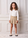 Children's Animê Girl's Ribbed Set with Tweed and Buckle
