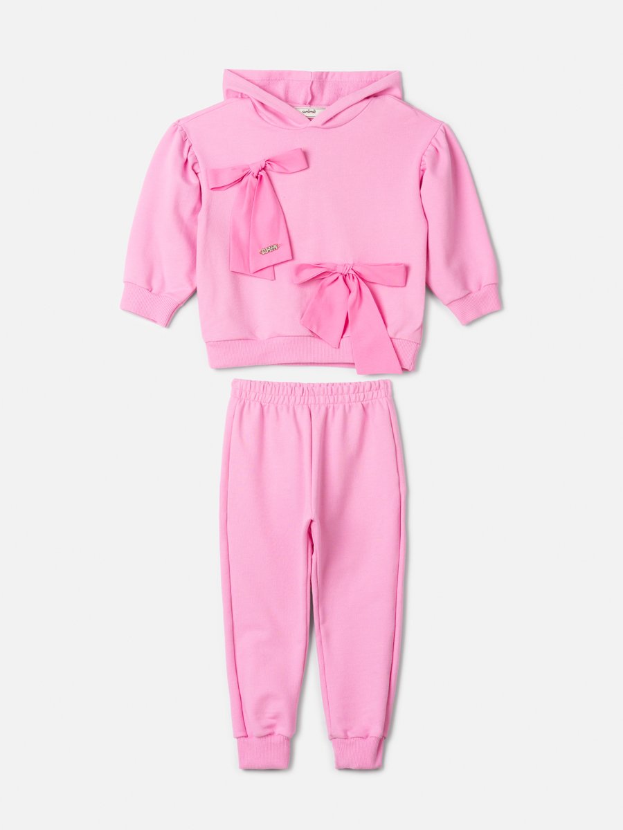 Children's Anime Girl Set with Hoodie and Bows