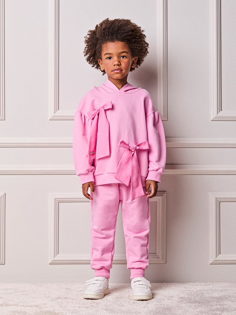 Children's Anime Girl Set with Hoodie and Bows