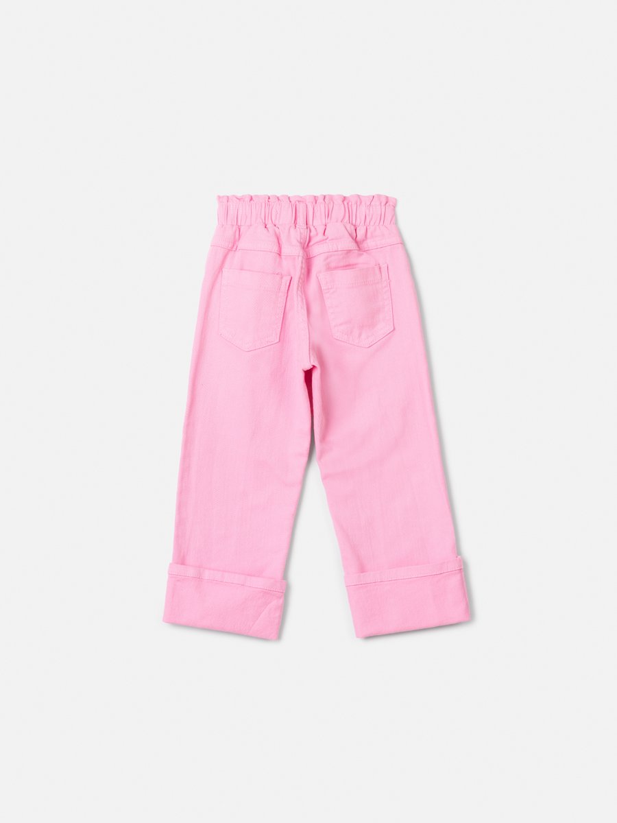 Animê Girls' Pants – Twill with Turn-Up Hem and Chain Detail