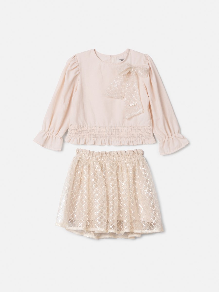 Children's Animé Tulle Girl Set with Bow