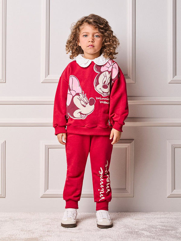 Children's Anime Girl Minnie Mouse Sweatshirt Set