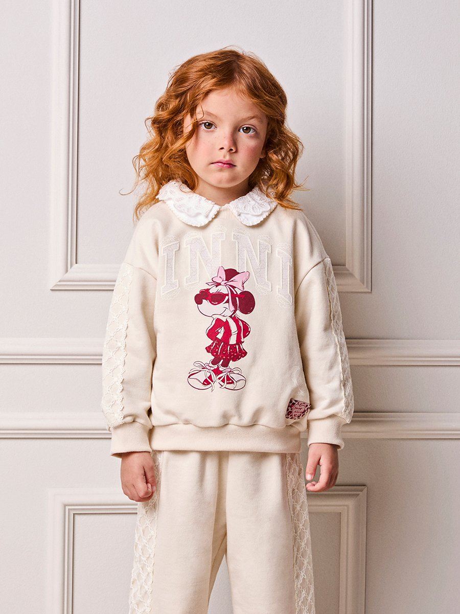 Children's Girl's Coat with Minnie Disney Lace