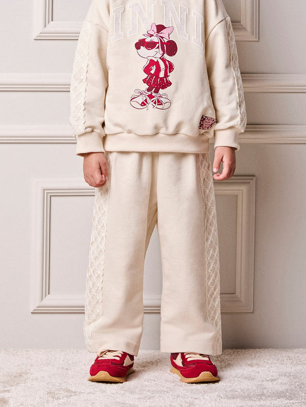Children's Anime Girl Pants with Lace Sweatshirt