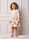 Animê Girls' Set – Floral Embroidery and sash para Bow