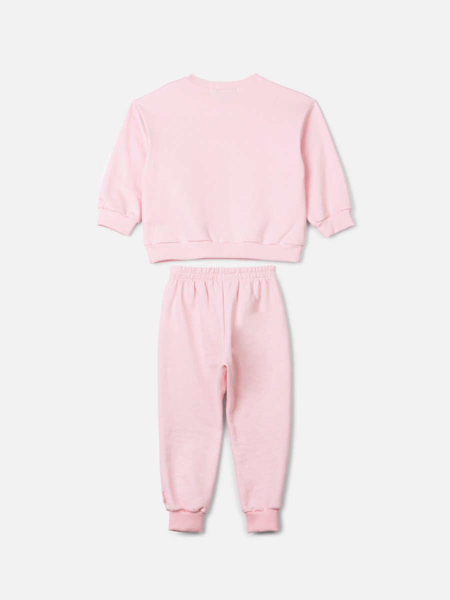 Animê Girls' Set – fleece with Bow and Lettering in Frill Tulle