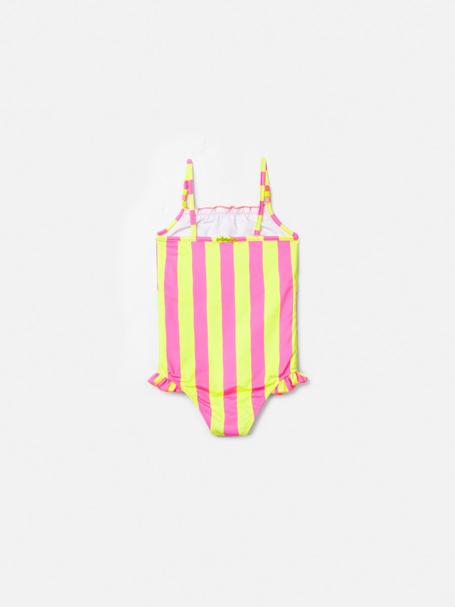 Striped Swimsuit with Beads