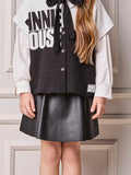 Children's Skirt Anime Girl Fake Leather with Pendant