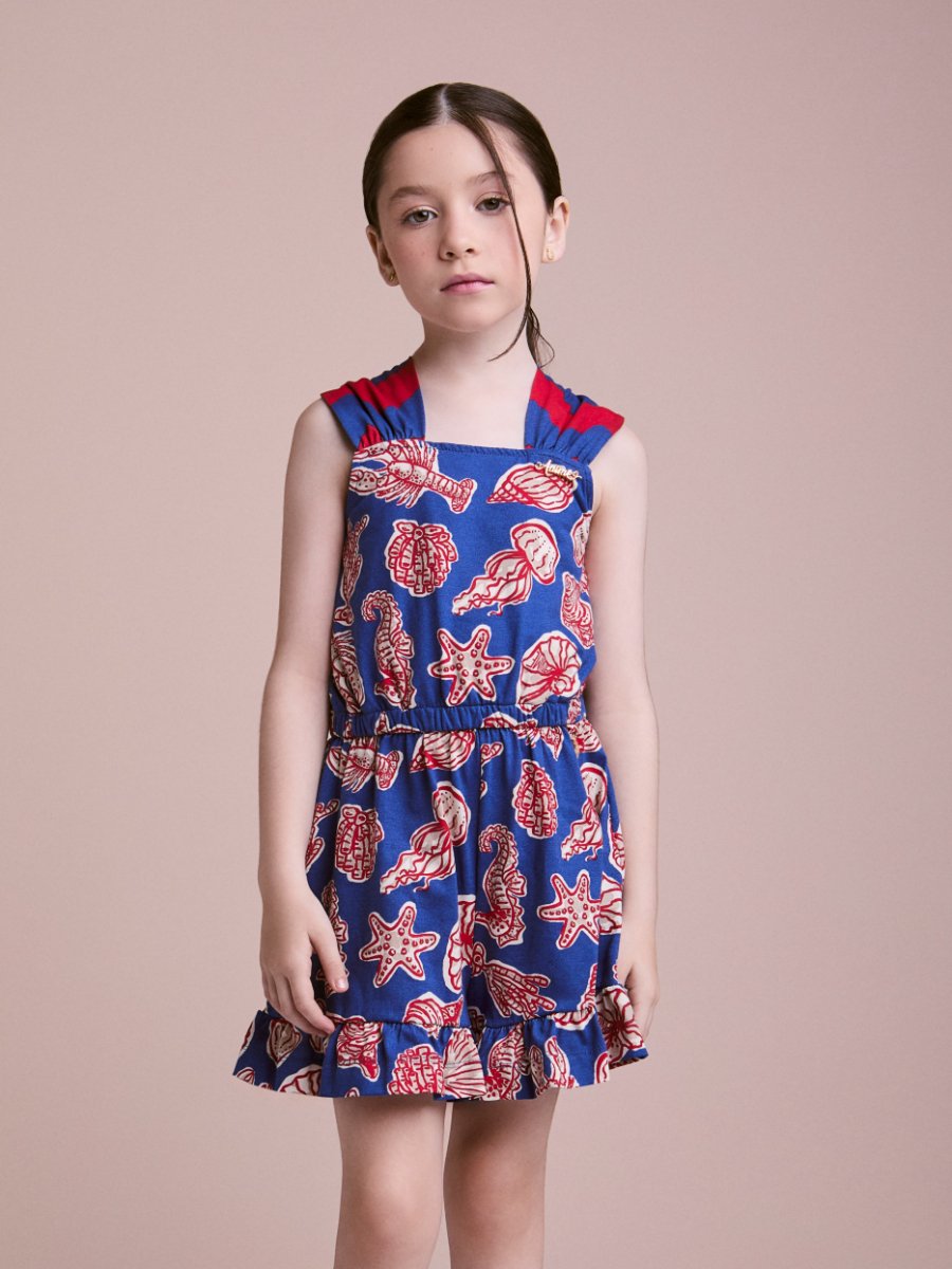 Girls' Under the Sea Print Romper