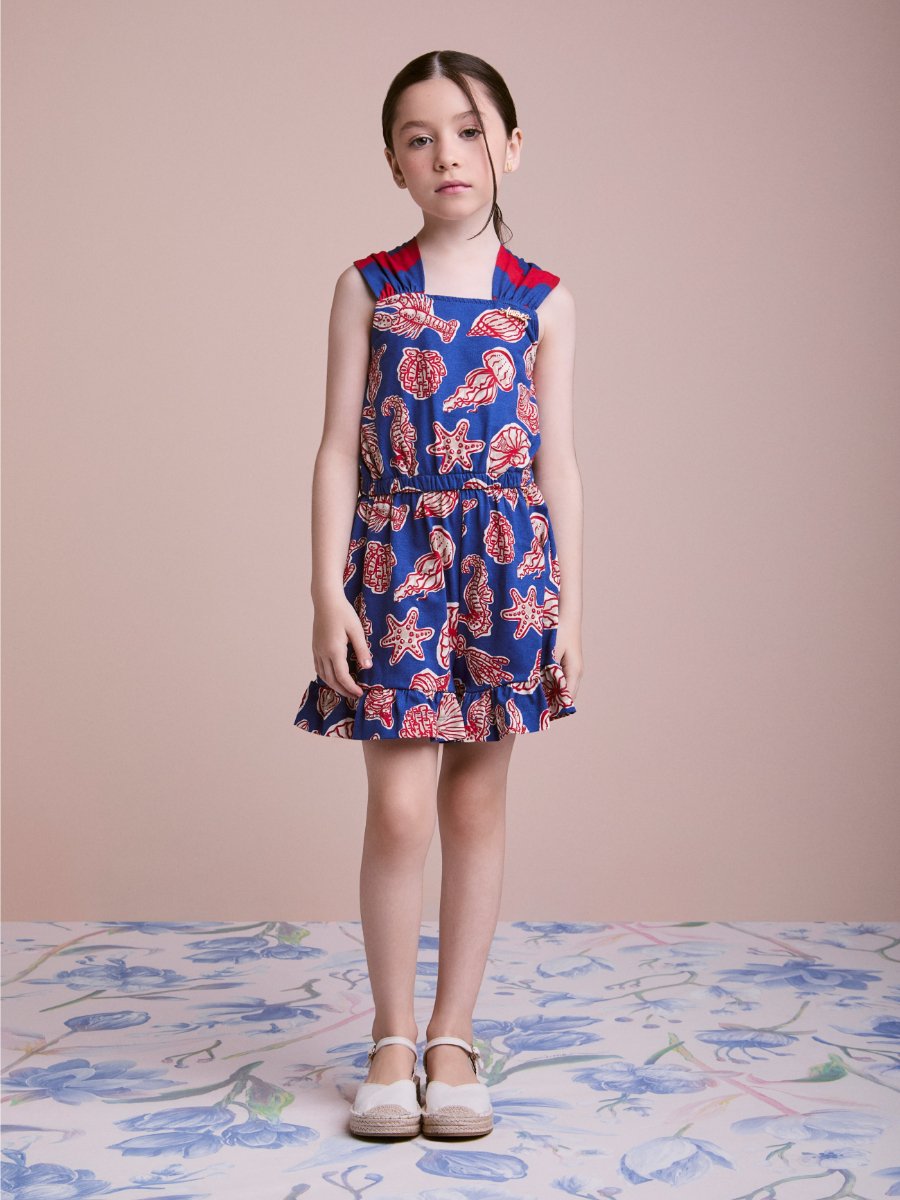 Girls' Under the Sea Print Romper