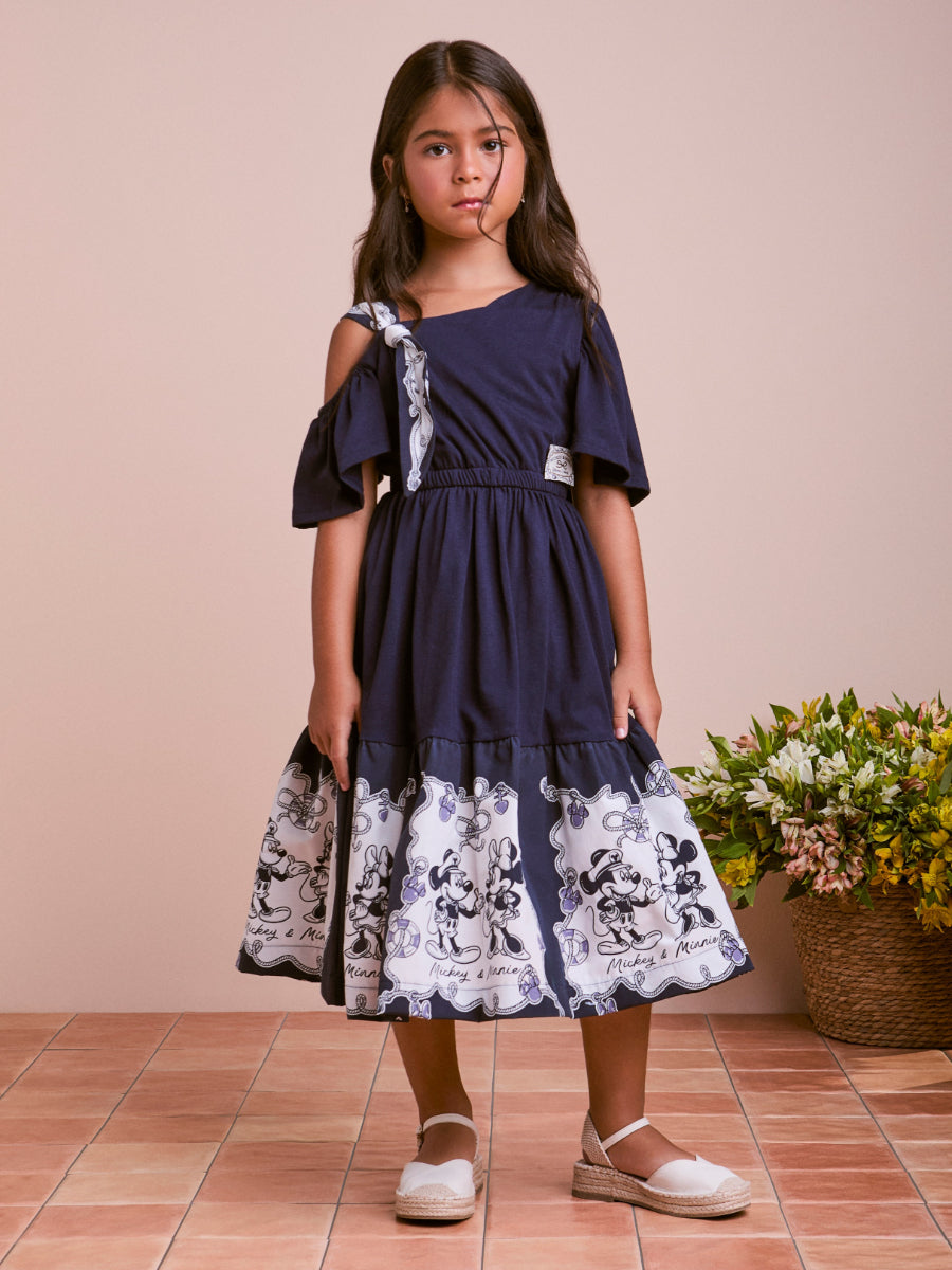 Disney Children's Navy Dress with Scarf