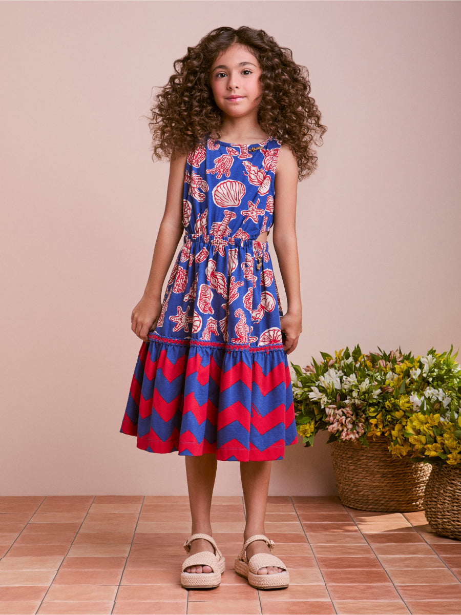 Seabed Print Children's Dress